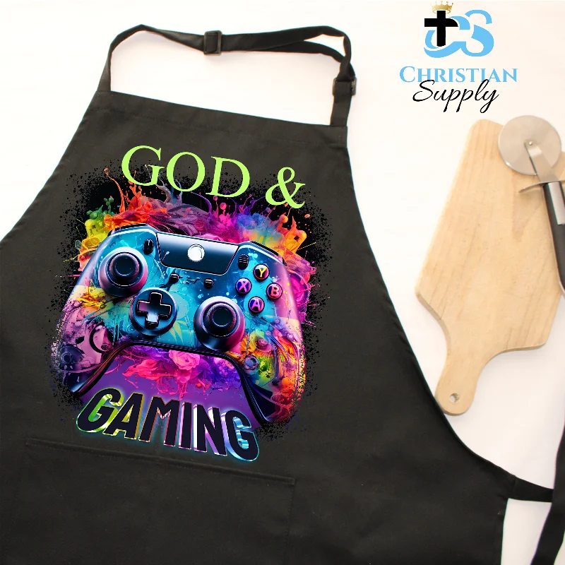 God and Gaming Apron