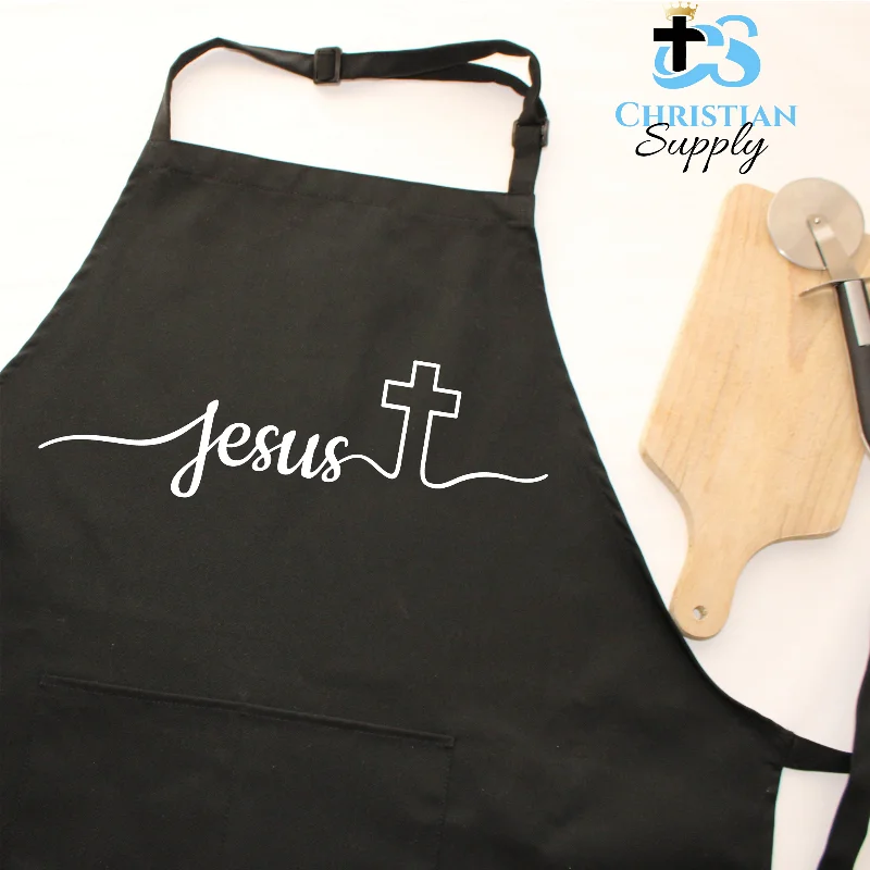 Jesus and Cross Heartbeat Apron