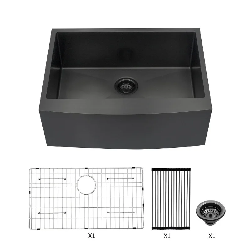 Quintin 16-Gauge Rectangular Farmhouse Single Bowl Kitchen Sink