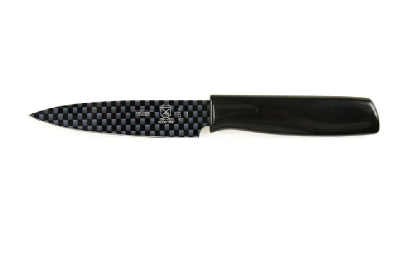 Mercer Culinary 4" Non Stick Paring Knife with Sheath, Black