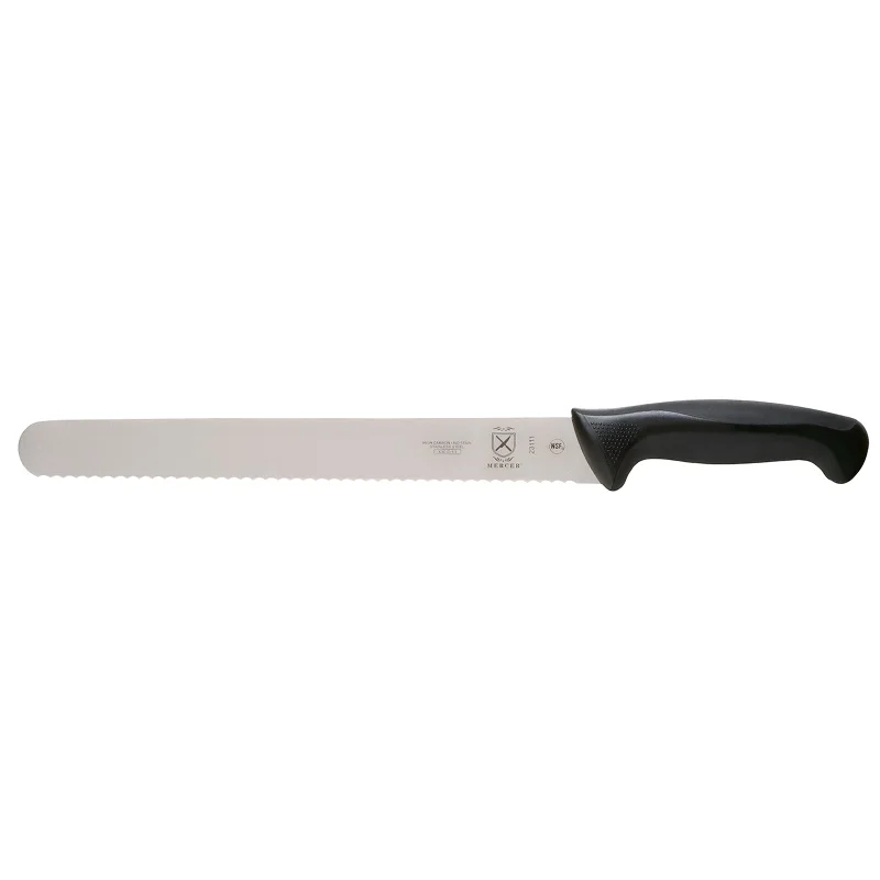 Mercer Culinary Millenia 11" Wavy Edge Slicer Knife with Black Handle