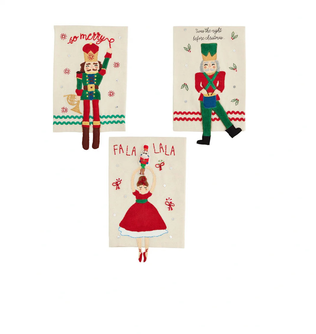 Mud Pie - Nutcracker Dangle Leg Towel