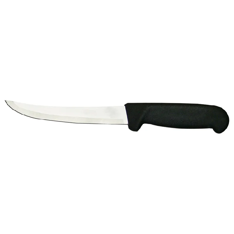 Nella 6" Curved Blade Boning Knife, Black Handle