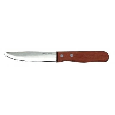 Nella Steak Table Knife, Rounded Tip, Wooden Handle