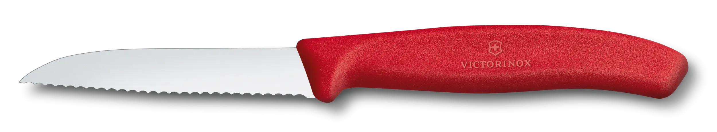 Victorinox 3.25" Paring Knife, Wavy Blade, Red Handle