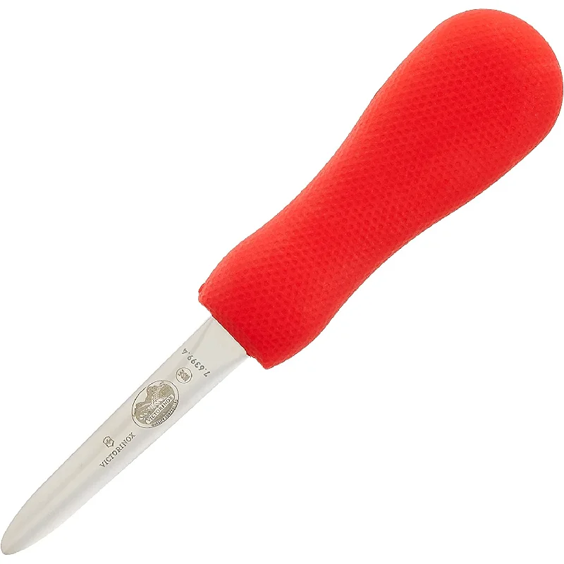 Victorinox 3" Boston Style Oyster Knife, Red Handle (44694)