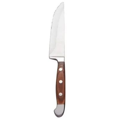 World Tableware Jumbo 9.4" Stainless Steel Steak Knife, Spanish Pakka Wood Handle