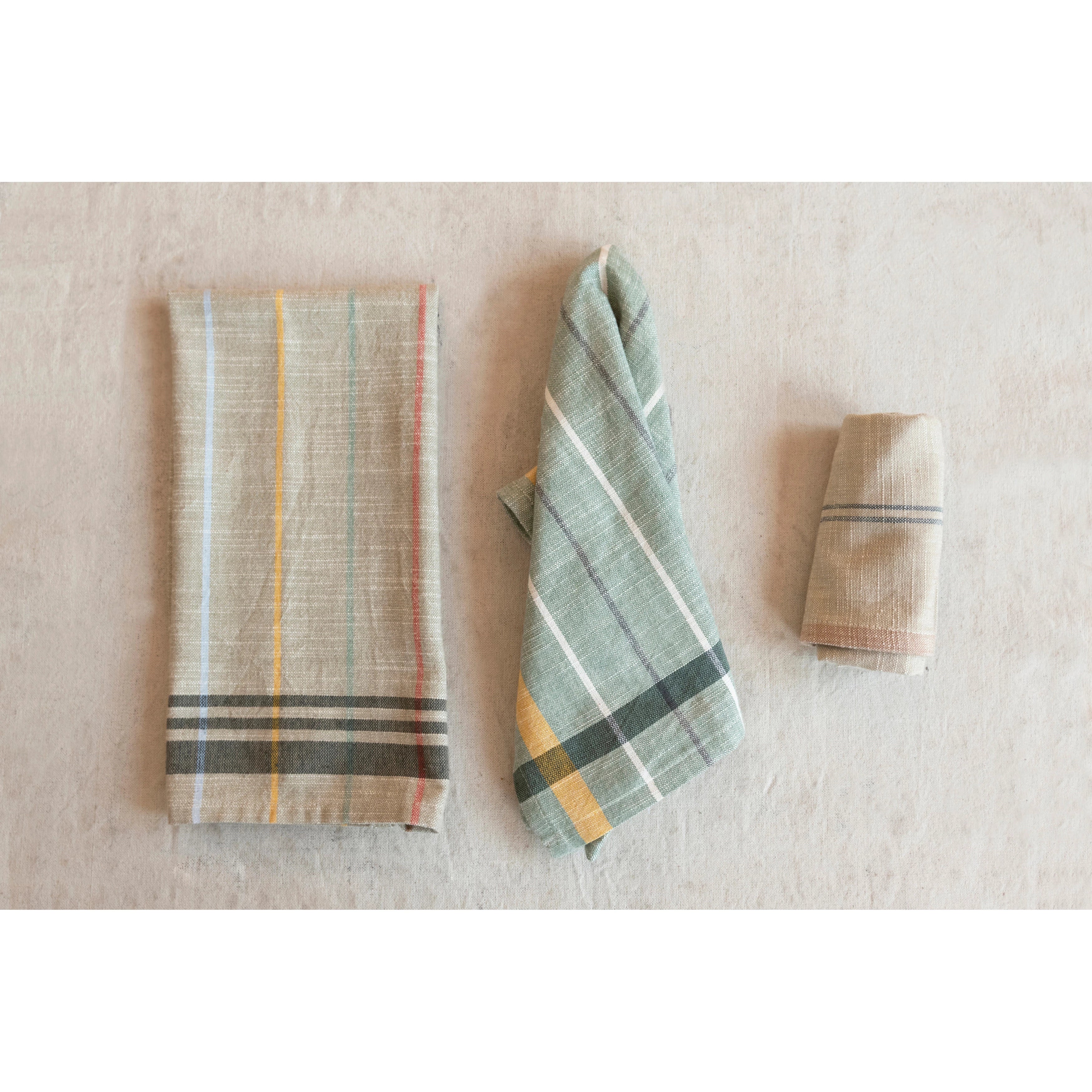 Creative Co-op - Woven Cotton Tea Towel with Stripes