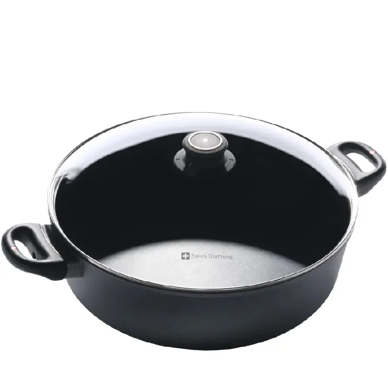 Swiss Diamond HD 7.2 qt Nonstick Braiser with Glass Lid