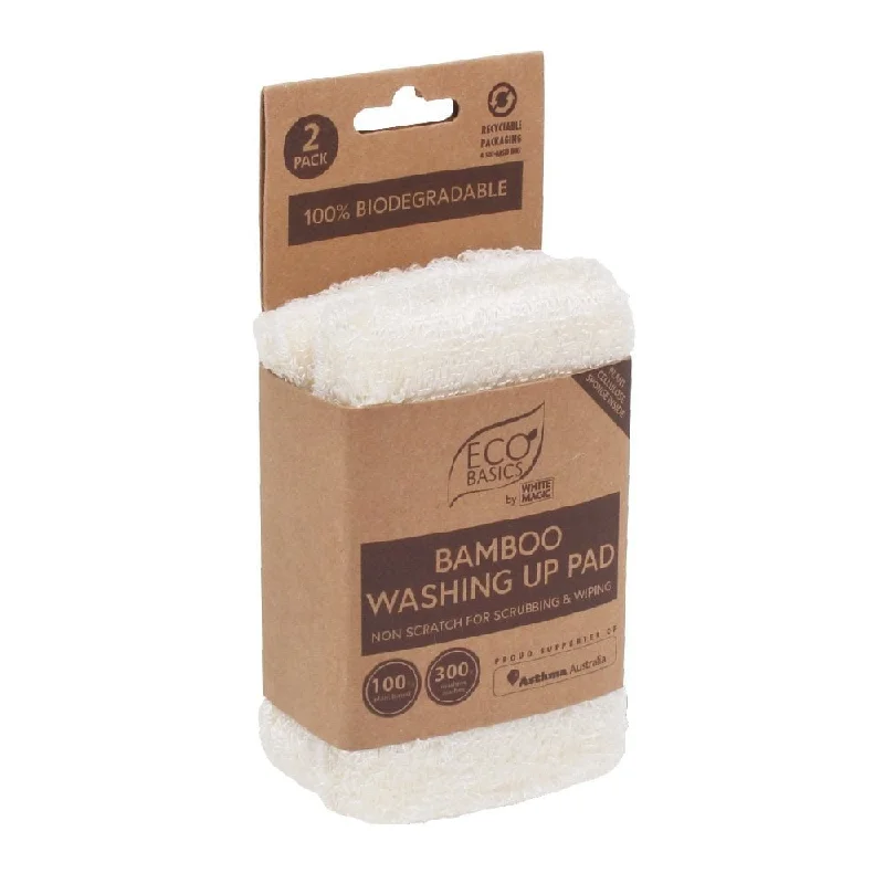 White Magic Eco Basics Bamboo Washing Up Pad 2 Pack